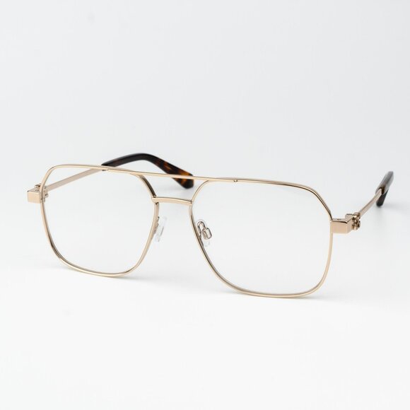 Off-White STYLE 7J Men Eyeglasses Gold Aviator OERJ07J STYLE 7J 7600 - Picture 1 of 15